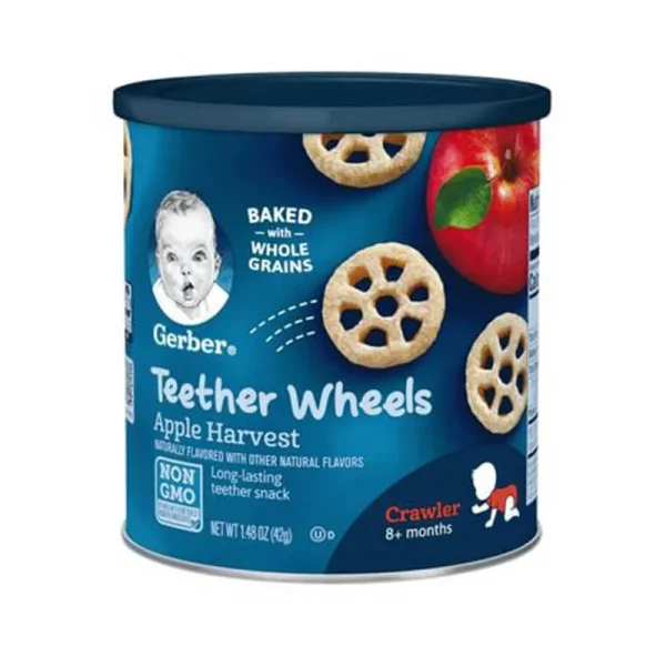 پفک چرخی سیب 42گرمی +8 گربر Gerber