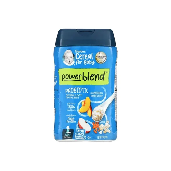 سرلاک غلات سیب و هلو گربر Gerber حجم 227 گرم