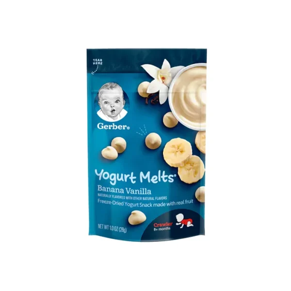 اسنک مخلوط ماست و موز وانیل گربر